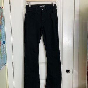 LEE boot cut mid rise black jeans Size 4 M